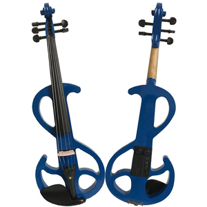 Precio al por Mayor, Violín Eléctrico Aiersi de 5 Cuerdas Hecho a Medida, Color Azul, Violines Eléctricos Sólidos, Instrumentos de Cuerda en Venta - Product Image 3