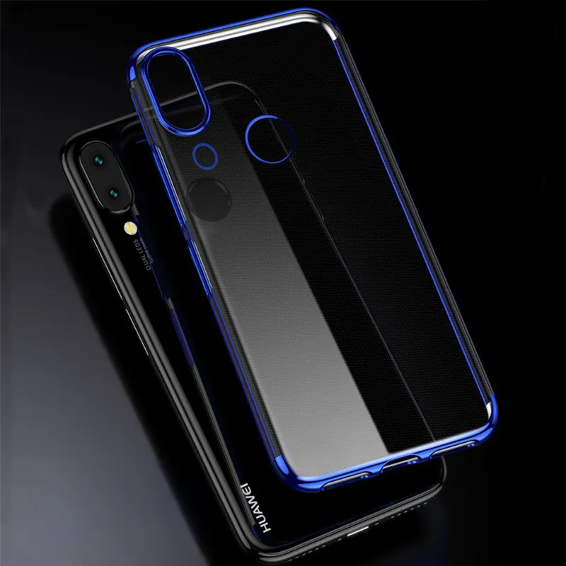 Electroplate tpu back cover mobile phone case for huawei p20 lite