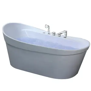 Simple Oval soporte libre casa baños baño bañera para mujer relajante baño