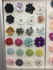 <span class=keywords><strong>Handmade</strong></span> Hoa Các Bản vá lỗi thủy tinh/nhựa pha lê thạch quần áo đính cườm Sequins hoa - Product Image 5