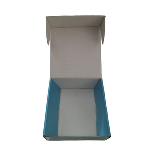 Diseño personalizado azul embalaje paralelepípedo caja de papel cartón - Product Image 4