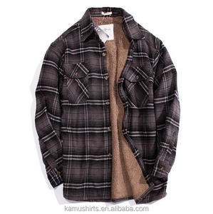 Mens Flanella Trapuntato Fodera In Sherpa Inverno Caldo <span class=keywords><strong>Camicie</strong></span> - Product Image 1
