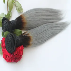 Brazilian kinky Virgin Hair Best Quality 8A t 1b/ Grey color Hair Extensions Human Hair Weaves products for black women