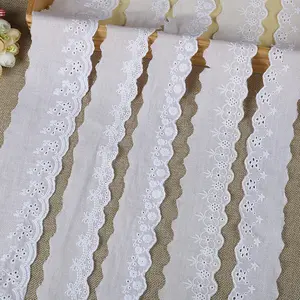 Commercio all'ingrosso Più di Disegno Del Ricamo Del Cotone Pizzo Per Accessori tessili per la casa