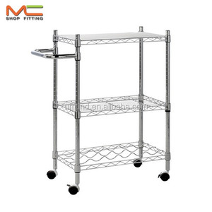 רשת סופרמרקט חוט מדפי רשת אחסון בית מדפים - Product Image 3