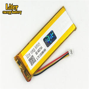 Connector 1,5-<span class=keywords><strong>3</strong></span> p <span class=keywords><strong>3</strong></span>,7 V 402764 1000 mAh rechargeable Li-ion Polymer battery PL403065 LiPo battery with wires - Product Image 3