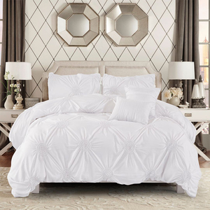 Parure de lit en microfibre, ensemble de literie de luxe, couette plissée avec drap, de lit dans le sac, 10 pièces - Product Image 1