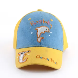 Custom Logo Cartoon Embroidery 100% Cotton Embroidered Kids Outdoor Sport Hat Child Baseball Cap