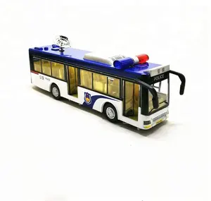 מותאם אישית באיכות גבוהה משטרת אוטובוס דגם צעצוע diecast אוטובוס דגם צעצוע לילדים