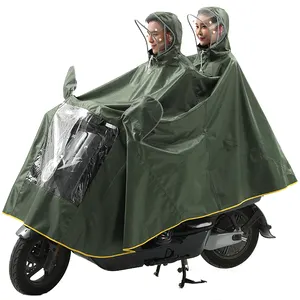 Rainfreem Big double hood heavy rain poncho for elect riding two people rain poncho