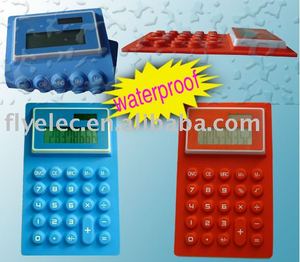 Hot impermeabile del silicone solare piccolo di base calcolatrice promozionale amortization calcolatrice elettronica promozionale fabbriche - Product Image 2