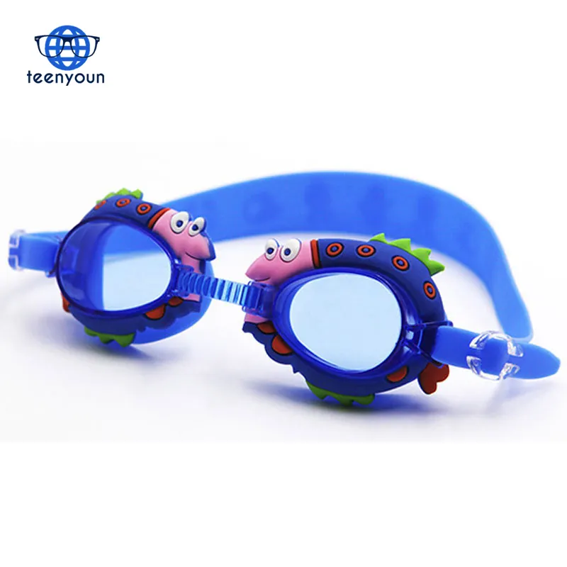 Óculos de desenho animado para crianças, óculos à prova d'água, com fivela ajustável, para natação, uso externo