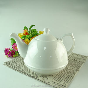 Fournisseur d'usine <span class=keywords><strong>SANBO</strong></span> STOCK – Vente rapide en gros de théières en céramique de porcelaine blanches, bon marché, en vrac, capacité 300 ml, écologiques - Product Image 3