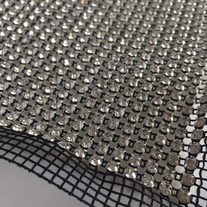 Plastique 24 rangées strass tissu diamant cristal maille coupe pour bricolage décoration - Product Image 3