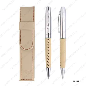 2022 High Quality Leather Metal Pen Promotional Gift Pen With Custom Logo