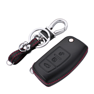 Gran oferta, Funda de cuero personalizada para llave de coche para Ford Escope Fiesta Focus, hecha a mano, plegable, colgante OEM, diseño elegante a la moda - Product Image 2