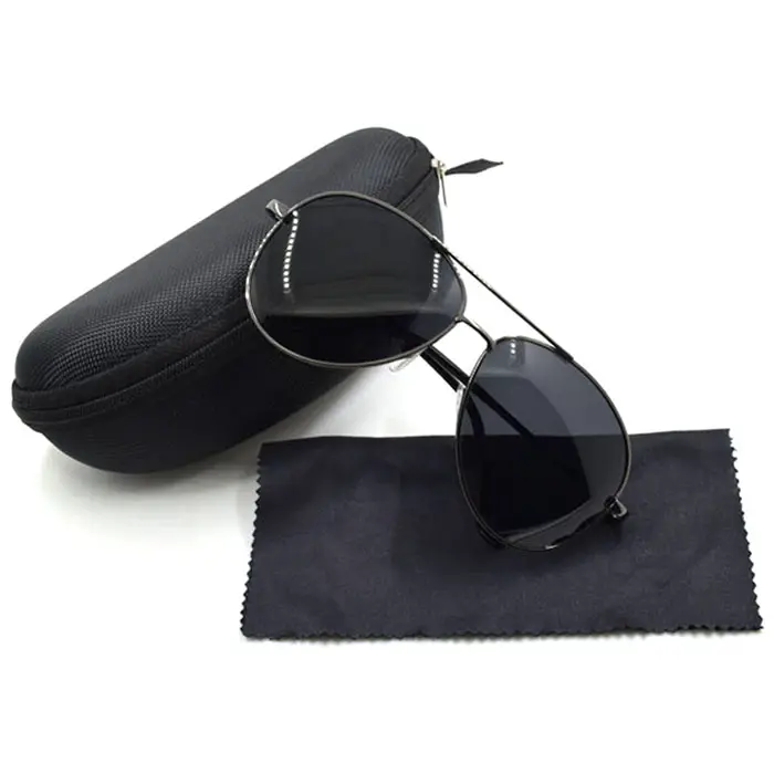 2022 STOCK sun glasses UV 400 mens retro metal vintage driving finishing polarized sunglasses with case