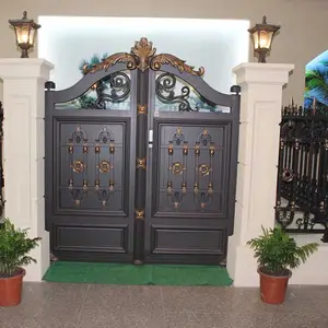 Decorative color power coated metal aluminum garden gate