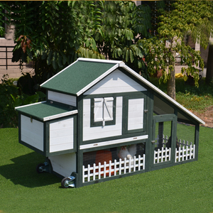 Ahşap dış mekan mobilyası ahşap tavuk kafesi ve koşu ve kanatlı ev plastik - Product Image 4