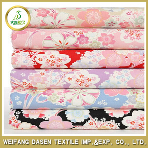 Fleur de cerisier japonais sakura 100% coton imprimé <span class=keywords><strong>tissu</strong></span> <span class=keywords><strong>pour</strong></span> vêtement wafuku <span class=keywords><strong>yukata</strong></span> - Product Image 1