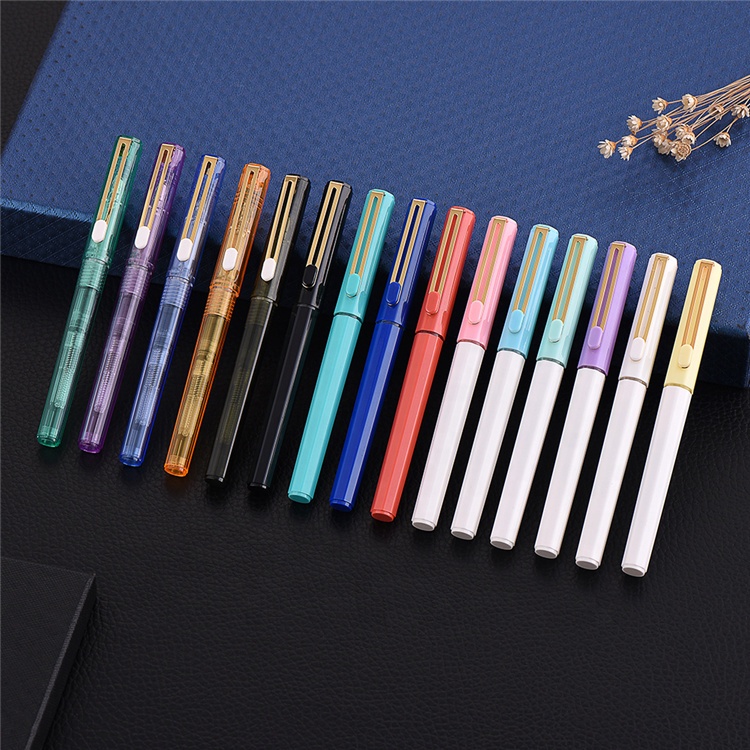Личностный дешевый, бесплатный образец, сделано в Китае зеленый пластик чернила перьевая ручка с 15 видов цветов на выбор