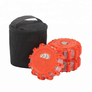 3/4/6 Pack 9 Modi Aaa Batterij Noodschijf Berm Veiligheid Magnetische 15 Led Dot Road Fakkels Verkeer Knipperende Waarschuwingslichten - Product Image 2
