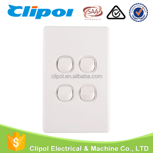 Luz led interruptor de pared 250 V 10A Slimline eléctrica pared delgada 4 Gang interruptor de iluminación para demótica - Product Image 1