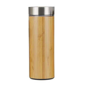Thermos en bambou naturel de 500 ml, <span class=keywords><strong>tasse</strong></span> à café avec intérieur en sable violet - Product Image 1