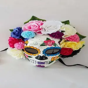 Latex zucker schädel oder süßigkeiten schädel masken-Mexikanischen Tag der Toten inspiriert