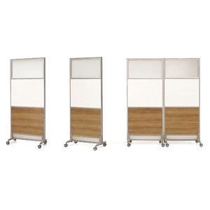 Partition murale de salle de séparation, séparateur mural de bureau mobile avec roues - Product Image 1