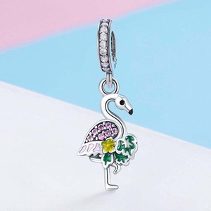 <span class=keywords><strong>Flamingo</strong></span> Bedels 925 Sterling Zilver Bedels Bead Sieraden Armband Maken - Product Image 2