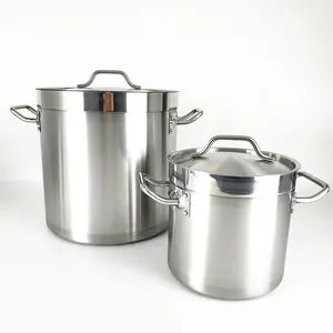 large 30 liter stainless steel soup stock pots with clamp