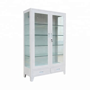 Knock Down Metal Frame and Glass Display Cabinet