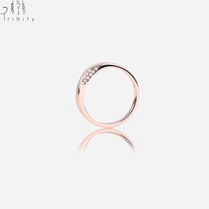 Último diseño simple Anillo de oro de dos tonos Anillo de compromiso de boda moderno para joyería de mujer - Product Image 3