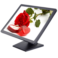 Günstiger 15-Zoll VGA USB RS232 TFT LCD Touchscreen-Monitor mit POS-Ständer