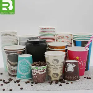 100 Pack 12 Oz Disposable Hot Paper Coffee Cups, Lids, Sleeves, Stirring Straws To Go