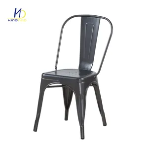 Chaise empilable en acier et métal Vintage, pour salle à manger, café, Restaurant, industriel, à bas prix