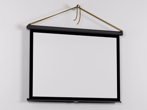 Écran de projection frontal blanc mat JAVES <span class=keywords><strong>TMTS</strong></span> 50" 16:9, écran portable à tirage vertical, certifié RoHS pour mini projecteur - Product Image 6