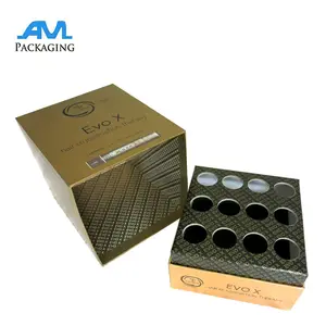 مخصصة تصميم شعار الذهبي اقامة جامدة تعبئة وتغليف صندوق من الورق المقوى ل أمبولة - Product Image 4