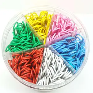 china manufacturers stationary items office school candy colored paper clip bulk metal paper clips in Yiwu