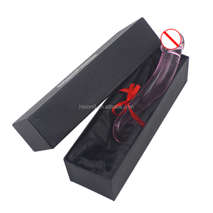 Black Box Paket Klar Rosa Big Glans Große Langen Penis Glasdildo
