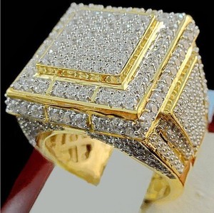 New Style <strong>24k</strong> <strong>Gold</strong> <strong>Ring</strong> With Full Zircon <strong>Rings</strong> - Product Image 3
