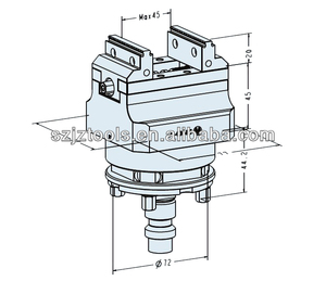 דיוק מתקן פנאומטי עצמי מרכז ספסל מלחציים עם cnc מזרן - Product Image 2