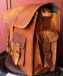 Maletín de Cuero Genuino Marrón Vintage Hecho a Mano, Bolso Bandolera Cruzado para Portátil con Doble Bolsillo, Cierre de Cremallera, Impermeable - Product Image 2