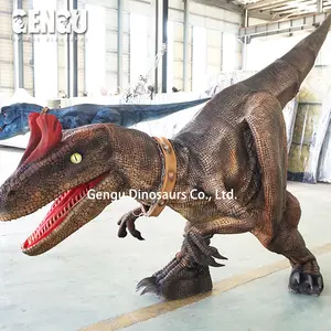 Disfraz de Dilophosaurus para adulto, Raptor realista, disfraz de Animatronic