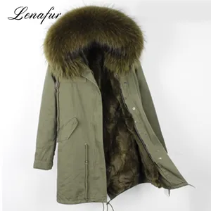 Rabbit Coat Price Luxury Women Real Fur Parka