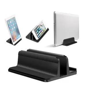 2024 trending amazon Vertical Laptop Stand for Macbook Air Pro 13 15 Desktop Aluminum Stand with Adjustable Dock for Surface