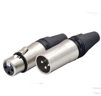 Connecteurs audio XLR 3 broches en vrac, plaqués argent sur cuivre, mâle et femelle, boîtier en aluminium pour câble de microphone DMX512