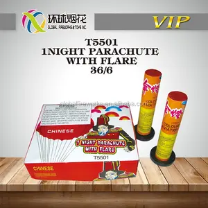 T5501 1NIGHT PARACHUTE WITH FLARE 1.4G FACTORY DIRECT SALE PARACHUTES BY LIUYANG GLOBAL FIREWORKS FUEGOS ARTIFICIALES