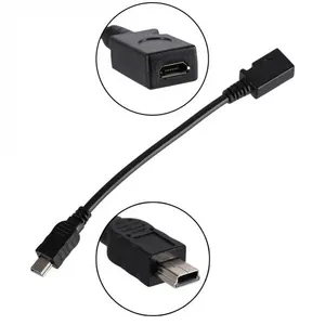 Micro USB 2.0 Female to Mini USB 5 pin Male Extention Converter Cable